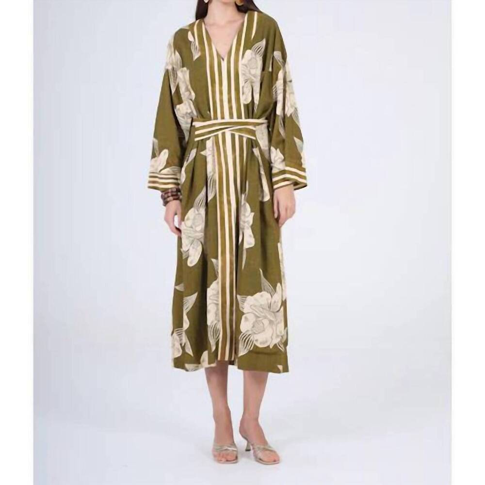 NEW AYLAYA kuala long sleeve dress in jungle trails